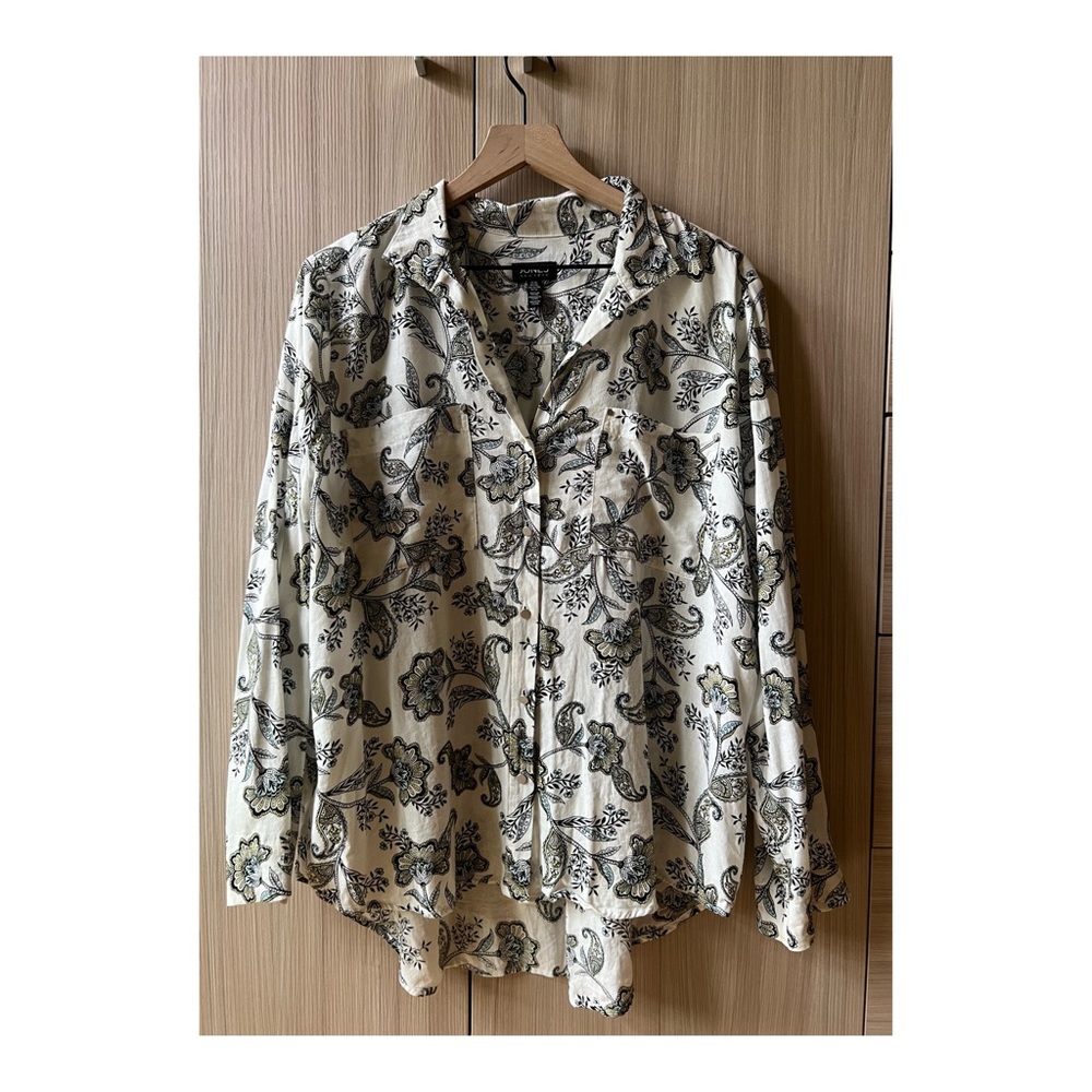 Jones New York floral button down Sz xl